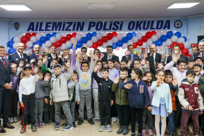 “Ailemizin Polisi Okulda” projesi kapsamında kütüphane açıldı