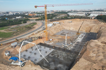 Çayırova Devlet'in temel betonu dökülüyor