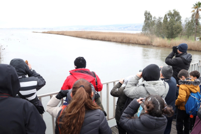 Doğanın en zarif misafirleri hayran bıraktı